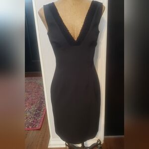 Sophisticated Black V-Neck Dress